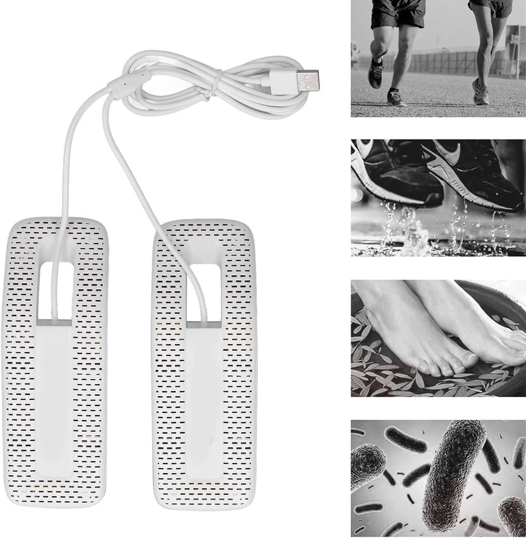Yuecoom Schuhtrockner, weisses PC-Material, Schuh-Desodorierungstrockner, tragbarer elektrischer USB