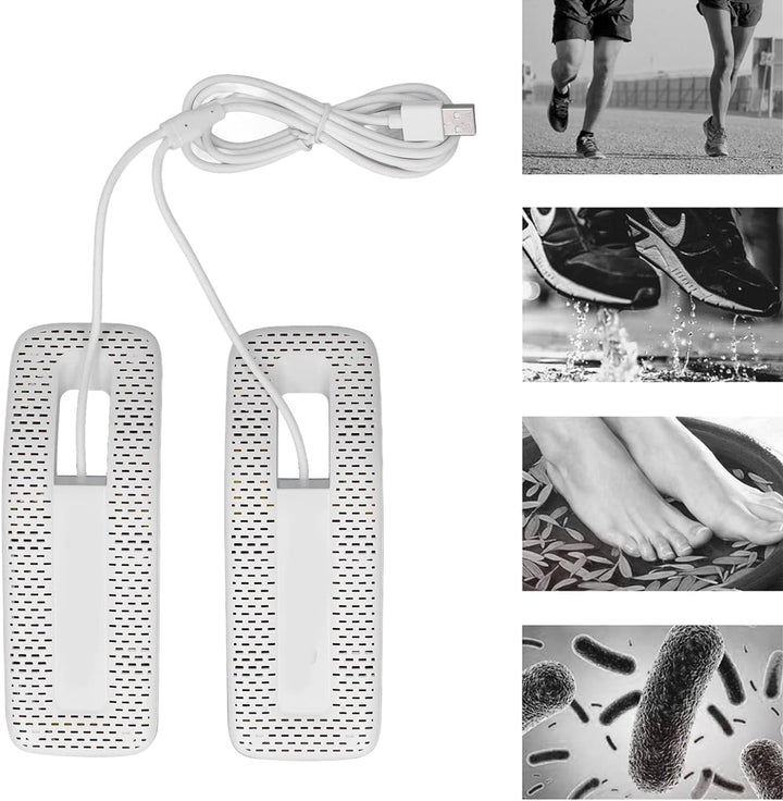 Yuecoom Schuhtrockner, weisses PC-Material, Schuh-Desodorierungstrockner, tragbarer elektrischer USB
