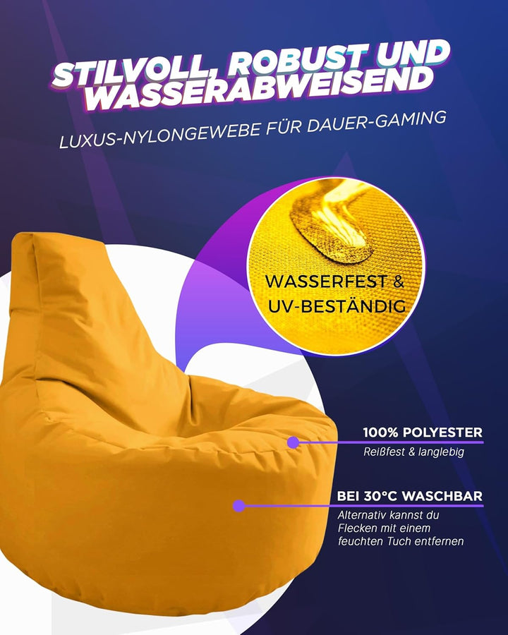 PATCH HOME Gamer Sessel in 2 verschiedenen Grössen und 25 XL - 75cm Durchmesser, 30cm Sitzhöhe, 80cm