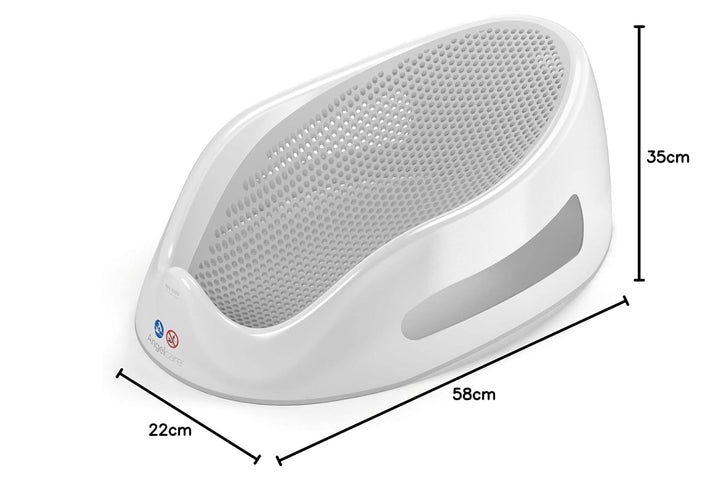 Angelcare ergonomischer Badesitz für die grosse Badewanne oder Dusche, Light Grey, angenehm weiche L