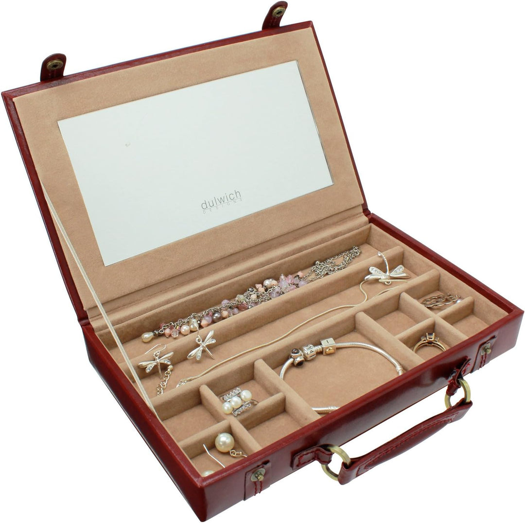 alles-meine.de GmbH Dulwich Designs Heritage Schmuckkoffer, gross, Weinrot