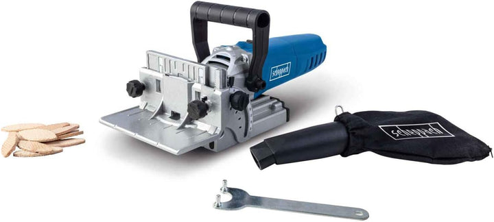 Scheppach Flachdübelfräse BCJ900 Nutfräse Fräsmaschine inkl. 60 Flachdübel & Staubbeutel | 900W Leis