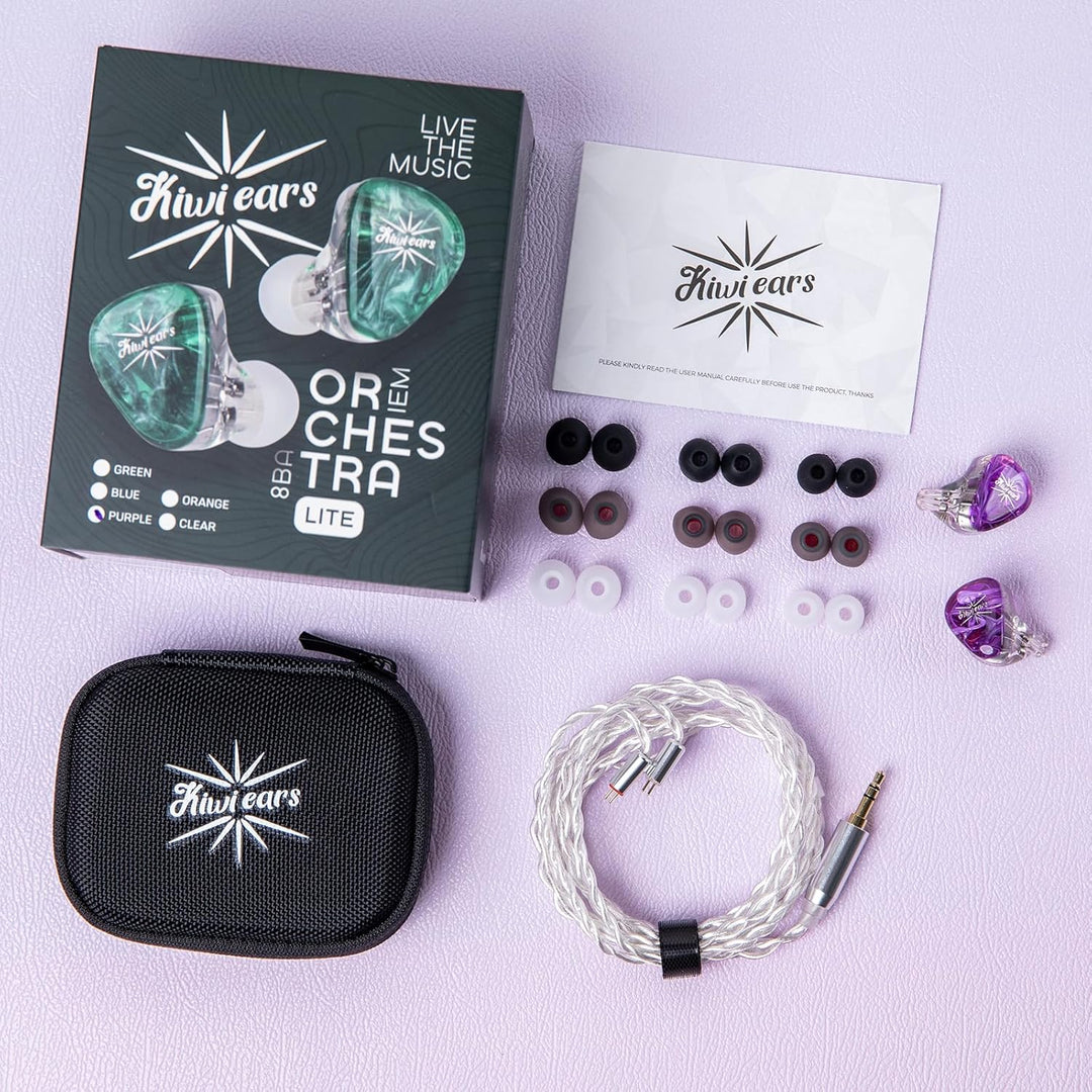 LINSOUL Kiwi Ears Orchestra Lite Performance Custom 8BA In-Ear Monitor IEM mit abnehmbarem 4-adrigem