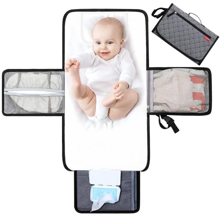 Lekebaby Wickelunterlage Wickelunterlage Tragbare Wickelunterlage Baby Reise Wickelunterlage mit Wis