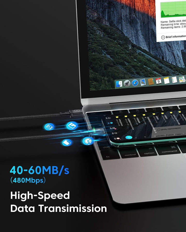 Kuulaa Magnetisches USB Ladekabel, Schnelles Laden/Datenübertragung mit 3-in-1-Ladespitzen, USB Kabe