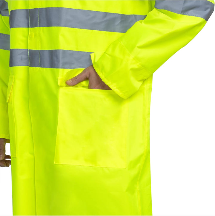 BWOLF POSEIDON Regenmantel Herren Regenmantel Wasserdichte Lange Regenjacke Outdoor Wiederverwendbar