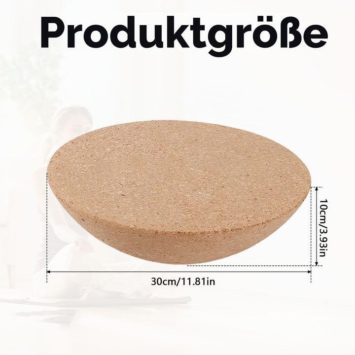 Balance Board Kork Halbkugel, Trainingshalbkugel Kork Halbkugel, Balance Trainer Ø30 cm aus Naturkor