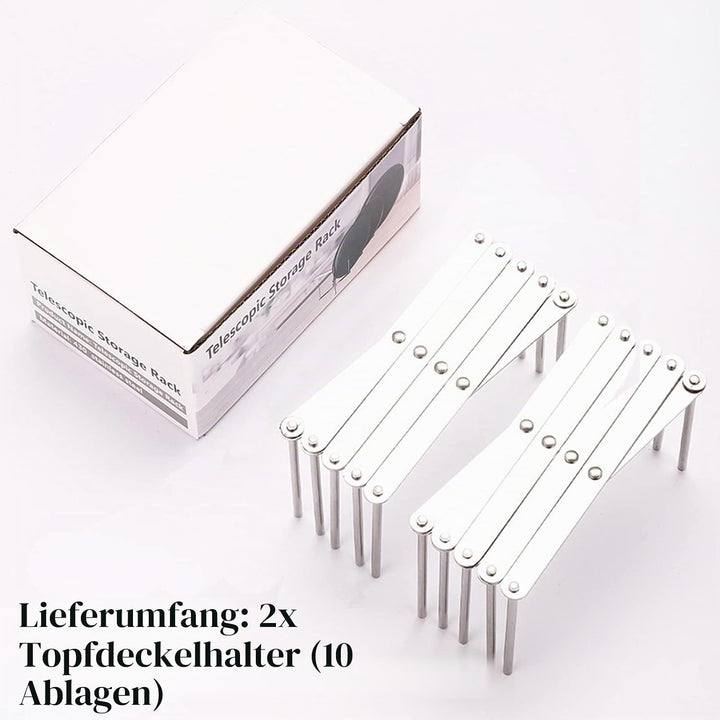 Hjumarayan 2 Stück Verstellbarer Edelstahl Topfdeckelhalter, Spareribs-Halter, Grill Rippchenhalter,