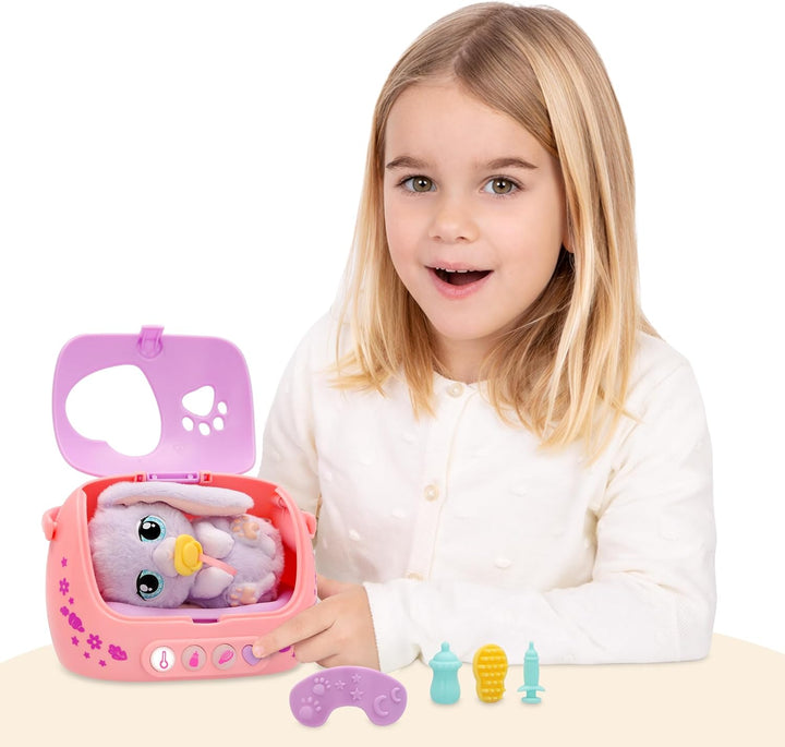 Baby Paws JUST Born Bunny INTERAKTIVE Haustiere Haustiere mit Einer elektronischen Transportbox mit