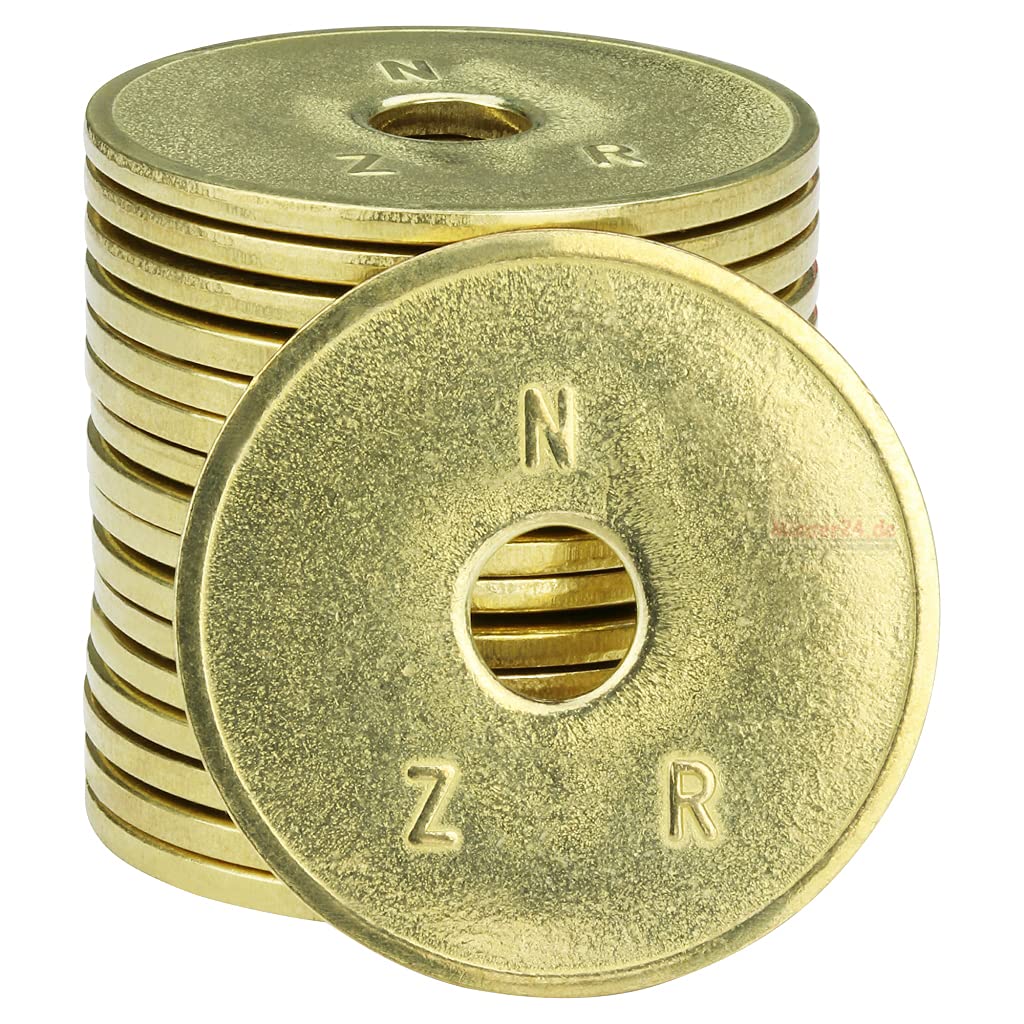 Wertmarke NZR Blitz 2020, 26mm Waschmarke, Messing Waschmünze für Münzautomat (50 Stück Stück, NZR 2