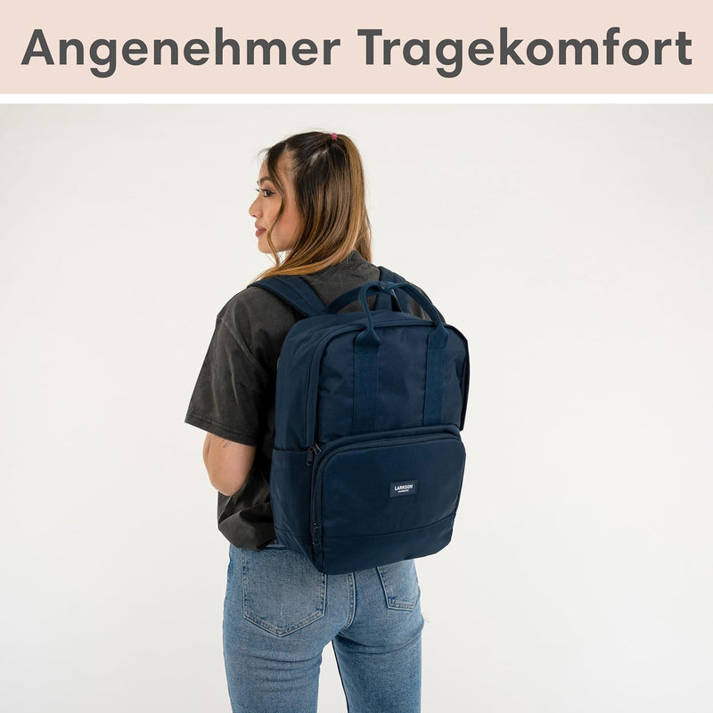 LARKSON Rucksack Damen & Herren - No 6 - Daypack mit 16 Zoll Laptopfach - Rucksäcke für City Schule
