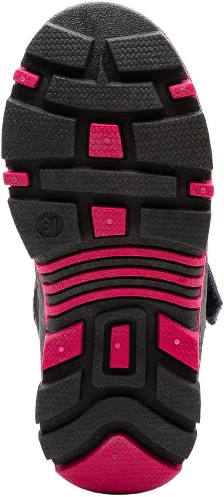 KangaROOS Unisex Kinder Kanga-bean IiSchneestiefel 35 EU Blau Dark Navy Daisy Pink 4204, 35 EU Blau