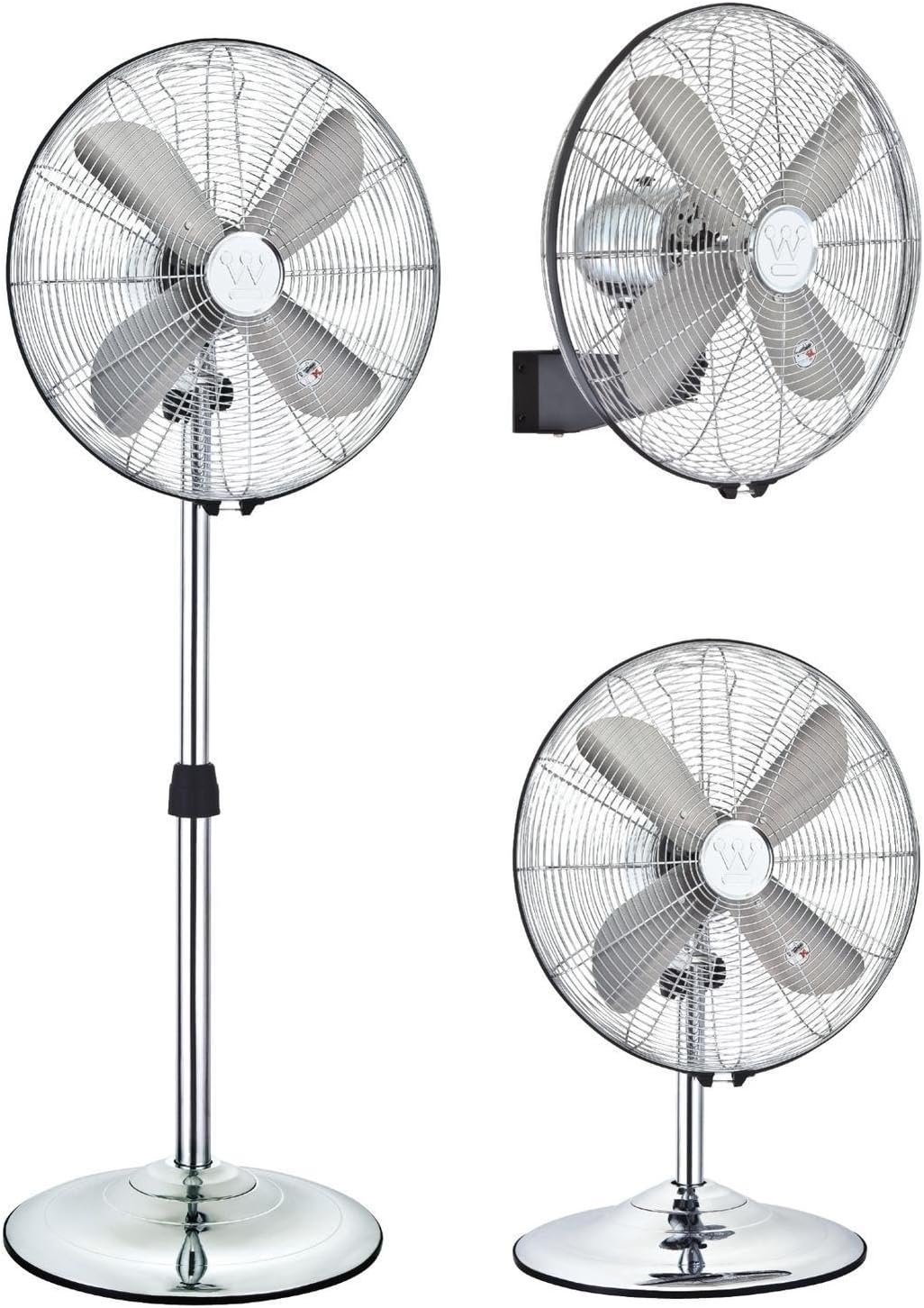 Westinghouse Lighting Silver Stream/ 40 cm, 3in1 Portable Ventilator, Installation als Tisch-, Stand