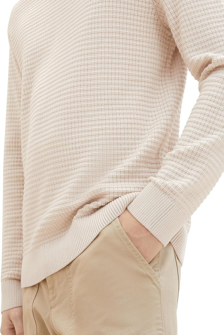 TOM TAILOR Denim Herren Pullover XXL 27609 - Cold Beige, XXL 27609 - Cold Beige