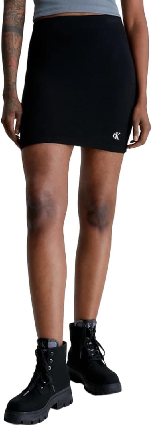 Calvin Klein Slub Rib Mini Skirt - S