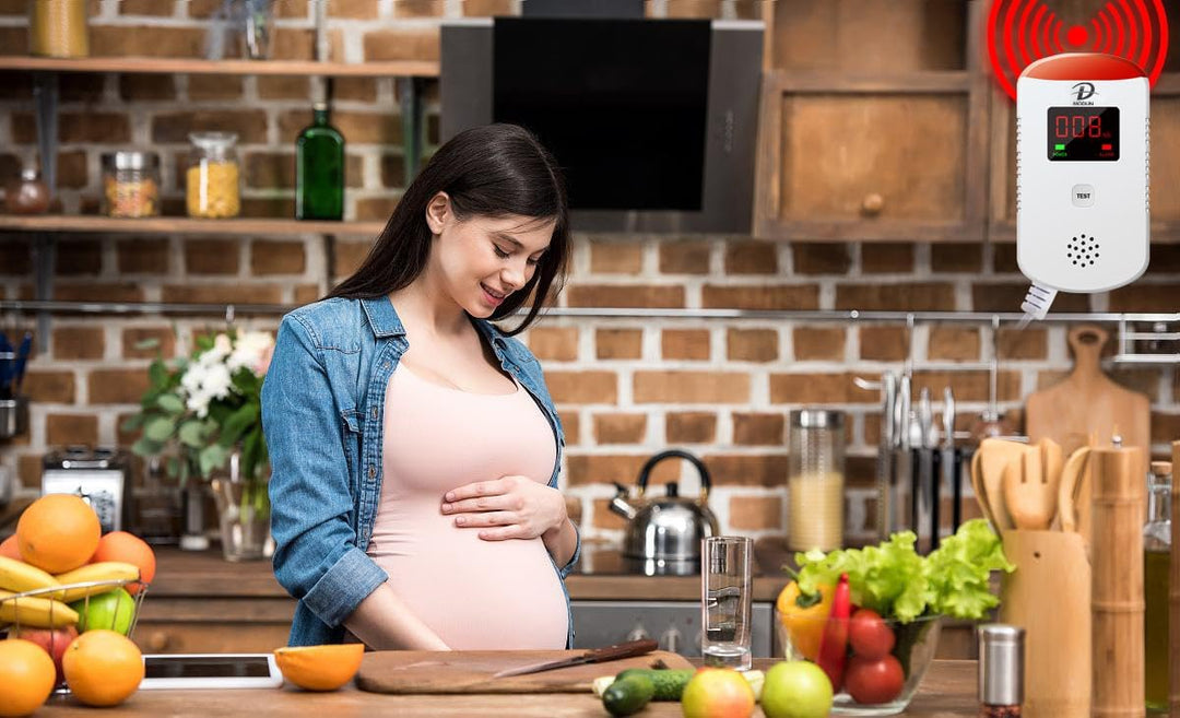 Gasmelder, Heimgebrauchs Methan Propan Butangas Monitor, Plug-in für brennbares LPG/Erdgas/Kohle-Gas