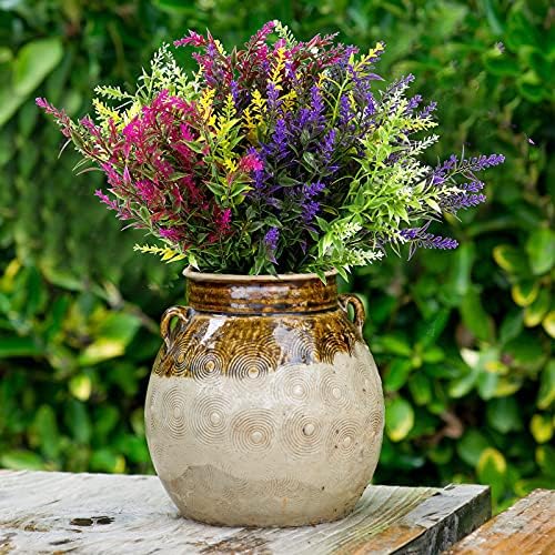 WILLBOND 12 Künstliche Lavendel Blumen Draussen Lavendel Kunstblumen für Künstliches Grün UV Beständ