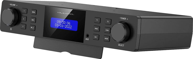 VR-Radio Unterbauradio: Unterbau-Küchenradio DAB+/UKW, RDS, Wecker, Timer, LCD-Display, AUX (Unterba