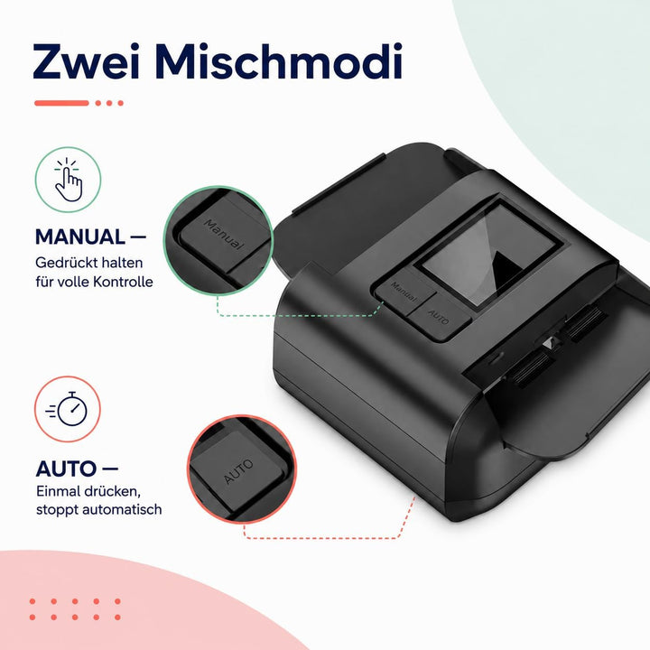 Kartenmischmaschine Elektrische für 1-2 Decks, Auto-Stopp/Manuell | USB-C wiederaufladbar, leisem 65