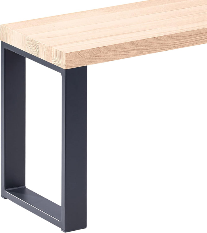 LAMO Manufaktur Sitzbank Esszimmer Holzbank 30x80x47 cm, Möbelfüsse Simple Anthrazit/Roh, LSB-01-A-0