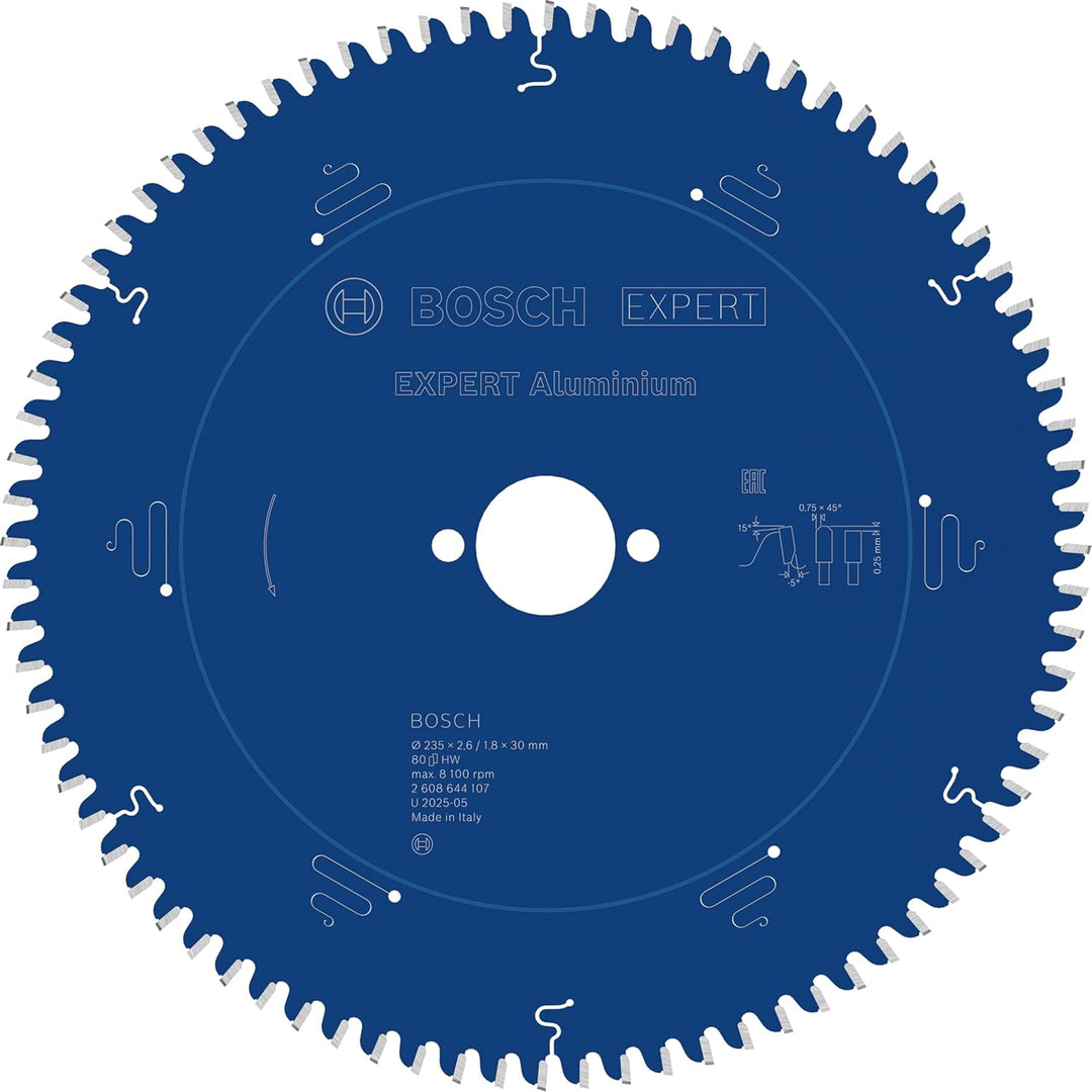 Bosch Professional 1x Kreissägeblatt Expert for Aluminium (für Aluminium, Sägeblatt Ø 235 x 30 x 2,6