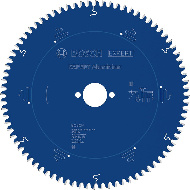 Bosch Professional 1x Kreissägeblatt Expert for Aluminium (für Aluminium, Sägeblatt Ø 235 x 30 x 2,6