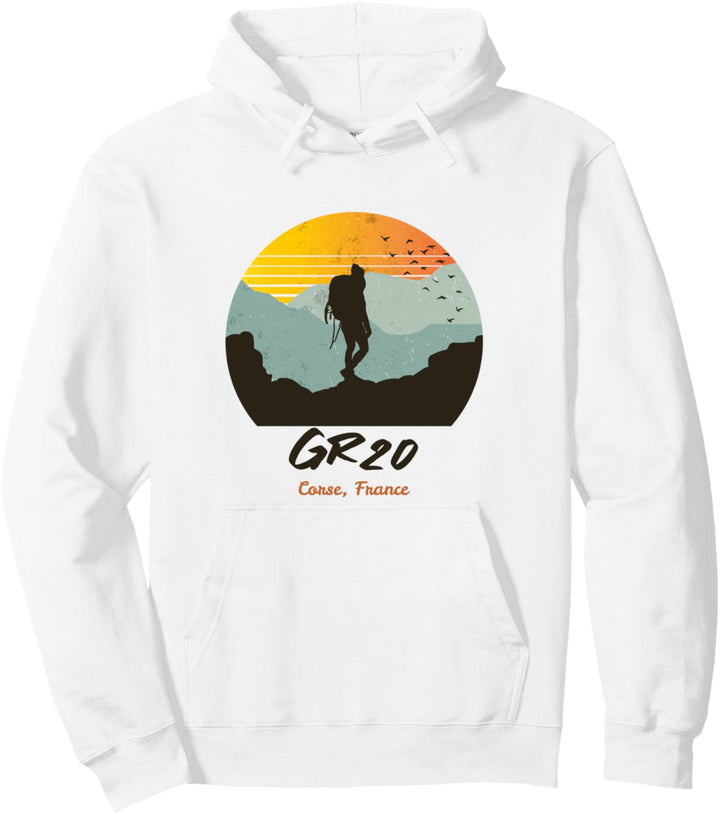 GR20 Corse, Frankreich, weiblicher Wanderer. Pullover Hoodie
