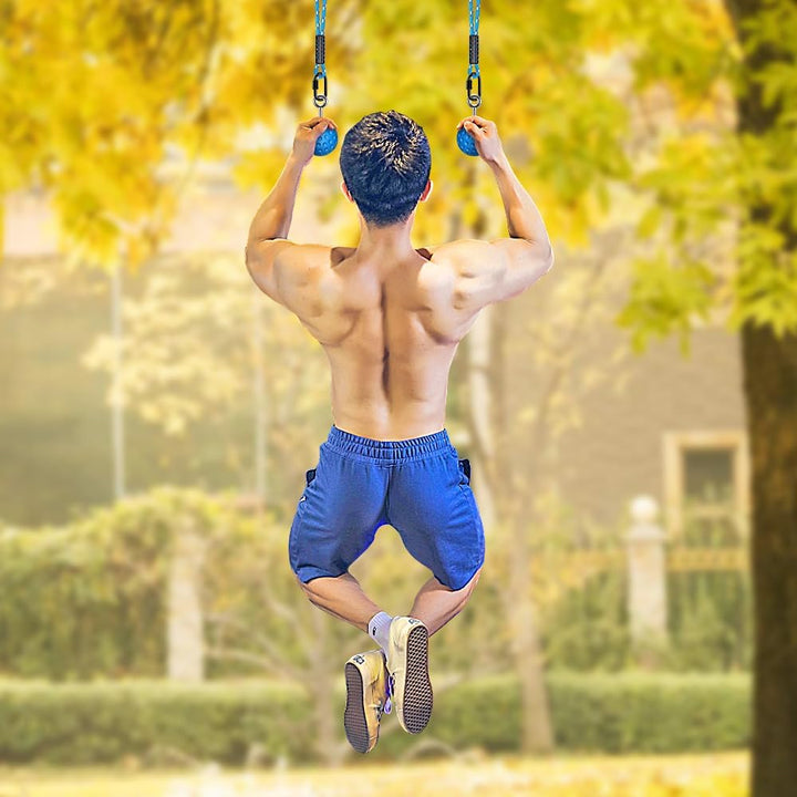 SELEWARE Pull Up Power Ball Hold Grips Durable Blue rutschfeste Handgriffe Krafttrainer Trainingsger
