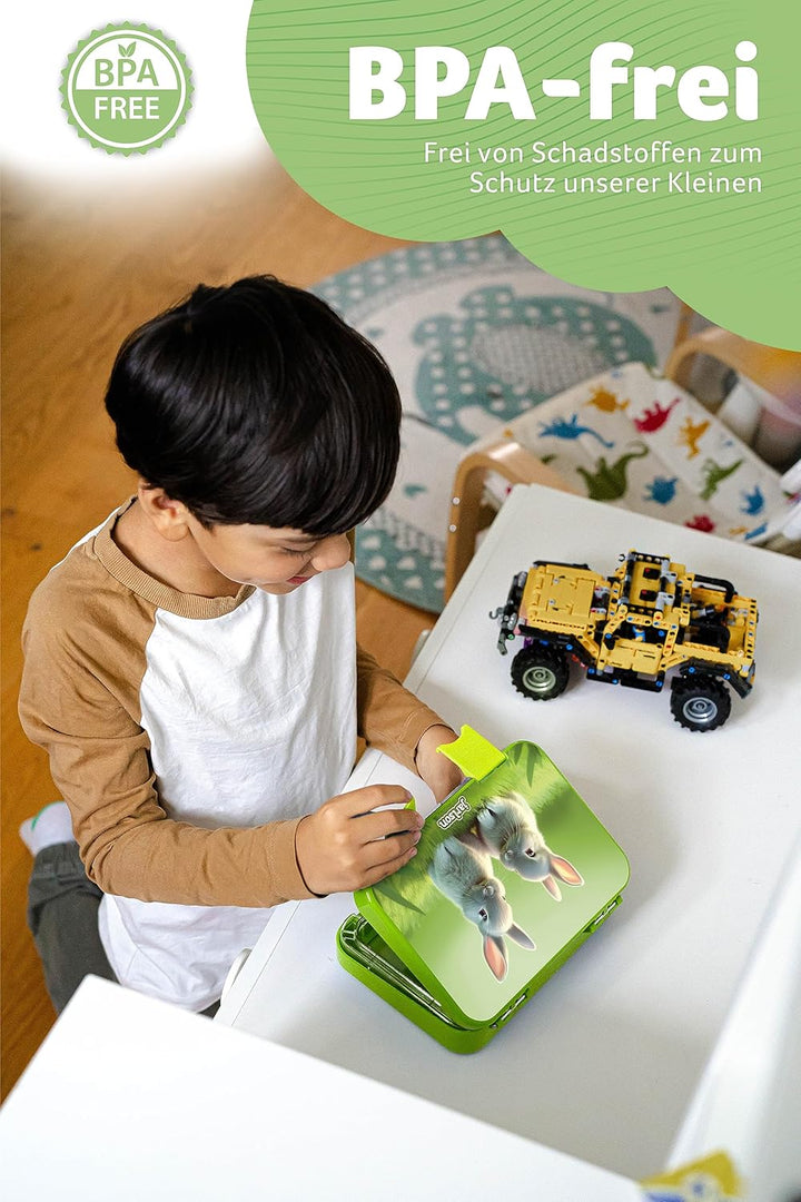Jarlson® Brotdose Kinder mit Fächern - TONI Lunchbox - Bento Box auslaufsicher – Jausenbox für Kinde