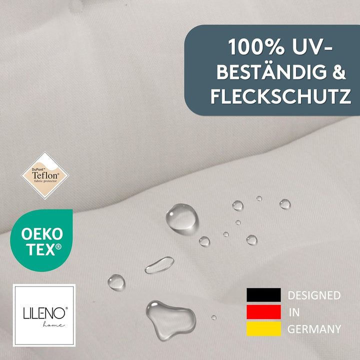 LILENO HOME Gartenstuhl Auflagen als [2er Set - Niedriglehner] in Natur Y - Bequeme Liegen als Sitza