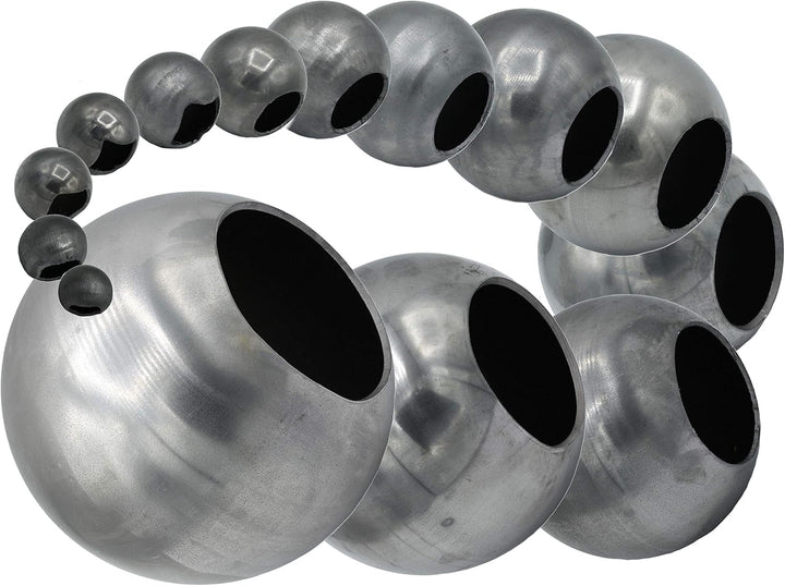 Eisen Hohlkugel Ø 150mm, mit Loch Ø 83mm, blanke Stahlkugel z.B. für Zaun, Geländer, Gartentor UVM.
