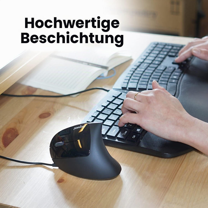 Perixx Perimice-513L Vertikale ergonomische Maus mit 2 DPI, 6 Tasten optische Ergo-Maus mit 2 Level