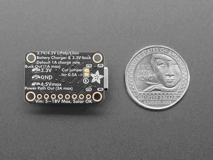 Adafruit bq25185 USB/DC/Solar Ladeschaltung mit 3.3V Wandler, 6092