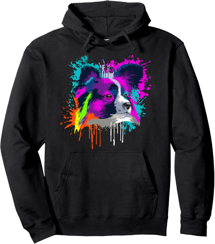 Splash Art Papillon Hundehalter Geschenkidee Hunde Pullover Hoodie