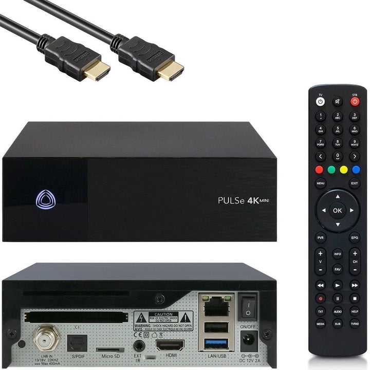ab Pulse AB Pulse 4K Mini-UHD-Satellitenempfänger DVB-S2X-Tuner, Linux E2, Ultra HD 2160p, H.265, HD