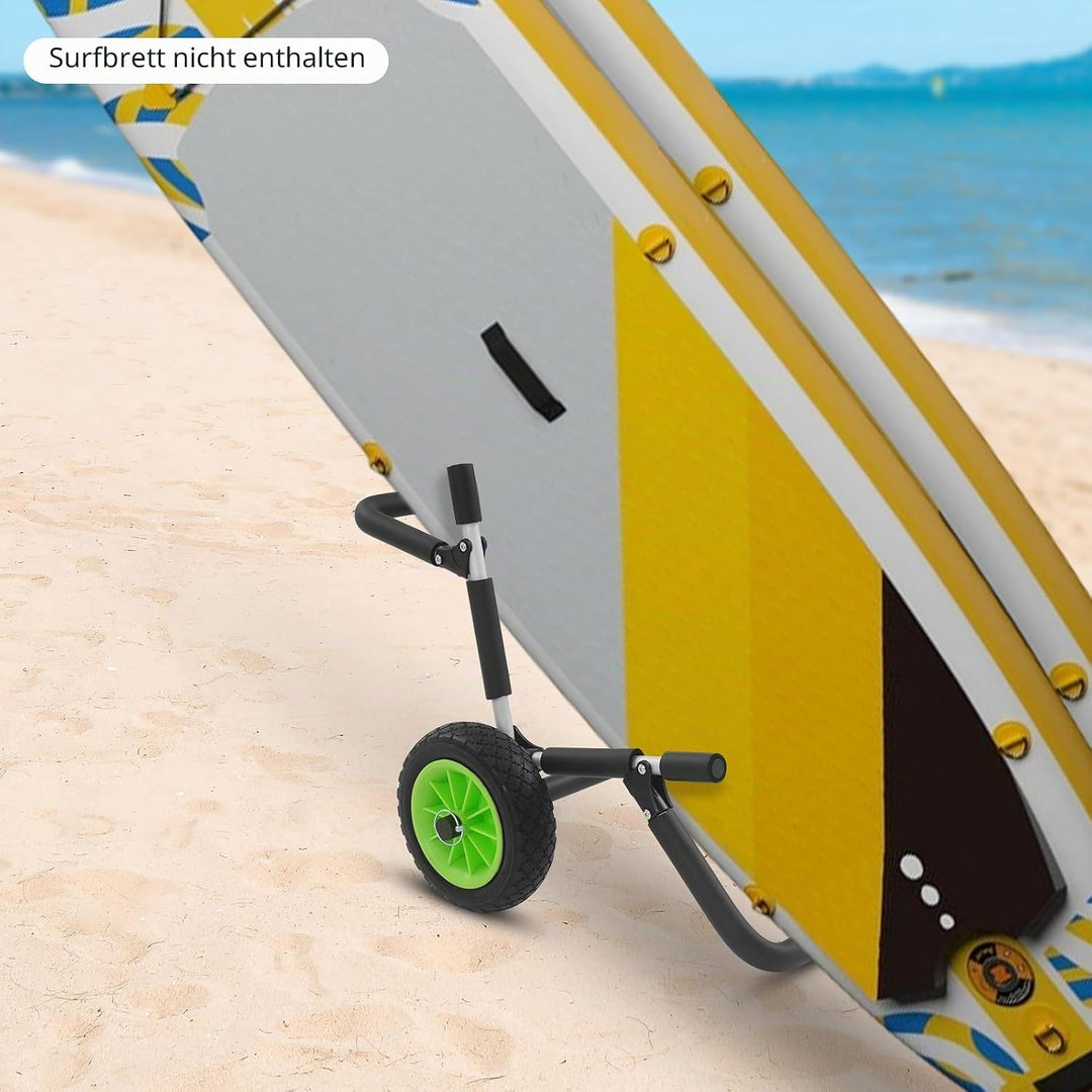 Surfwagen Surfboard Transportwagen | Platz für 2 Kajaks oder SUPs | Aluminium Strandwagen | SUP Tran