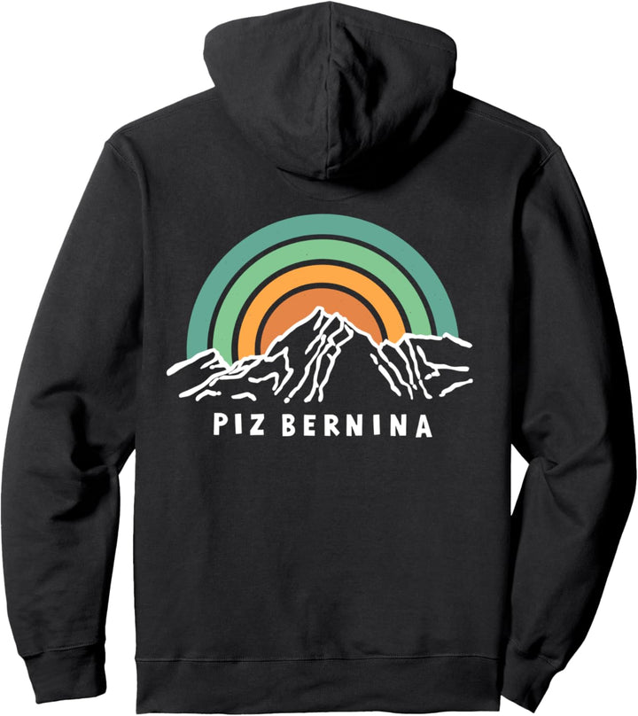 Piz Bernina St Moritz Bergsteigen Wandern Schweiz Souvenirs Pullover Hoodie