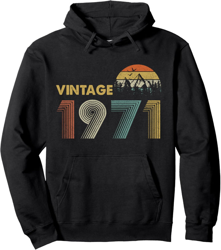 Vintage 1971 50 Jahre altes 50. Geburtstag Geschenk Männer Pullover Hoodie