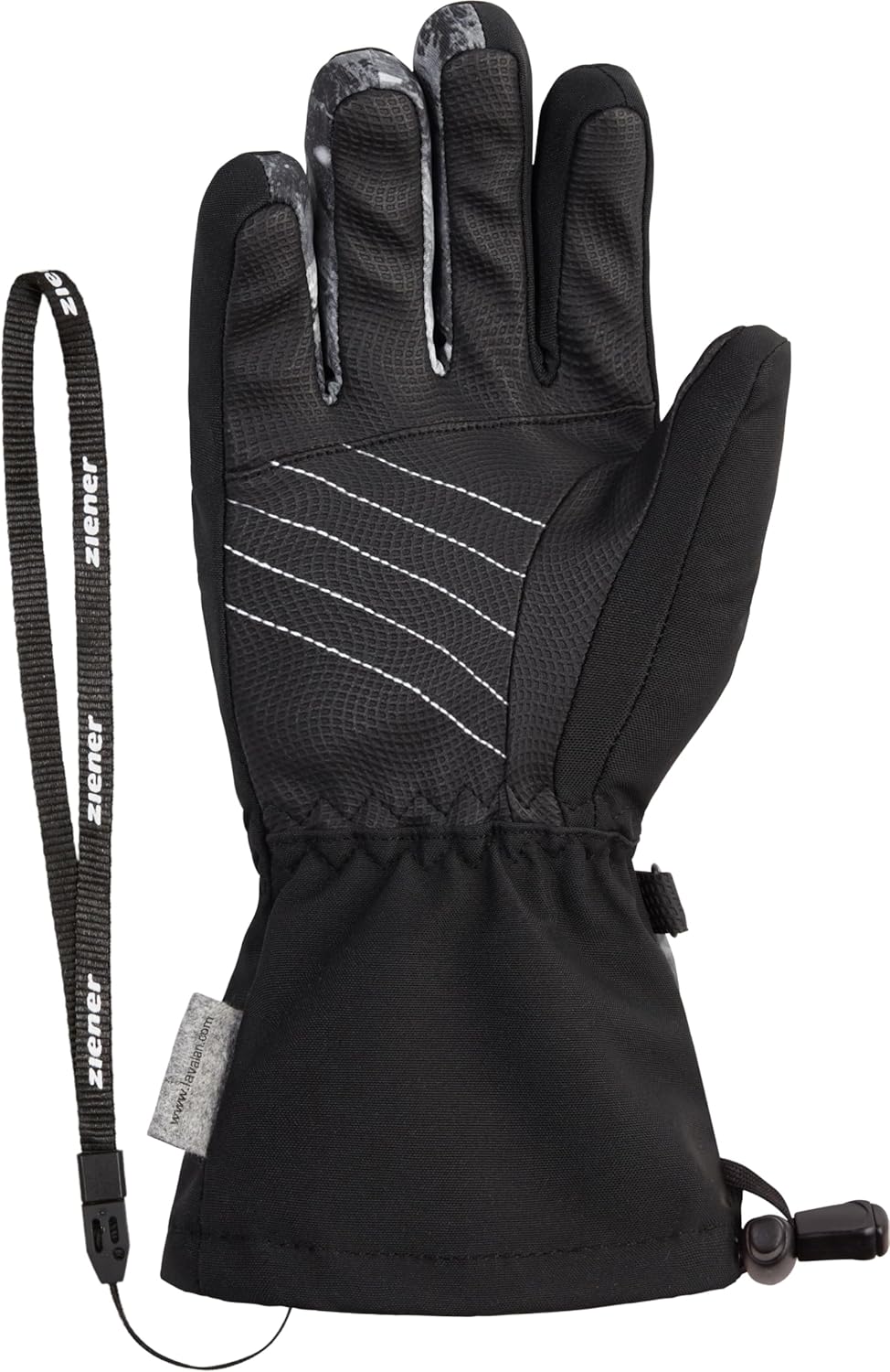 Ziener Kinder Laval Ski-Handschuhe/Wintersport | wasserdicht, extra warm, Wolle 5.5 black.grey mount