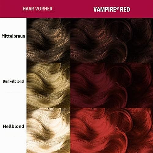 Manic Panic Vampire Red Classic Crème, vegane, tierversuchsfreie, semi-permanente Haarfarbe, 2 x 118