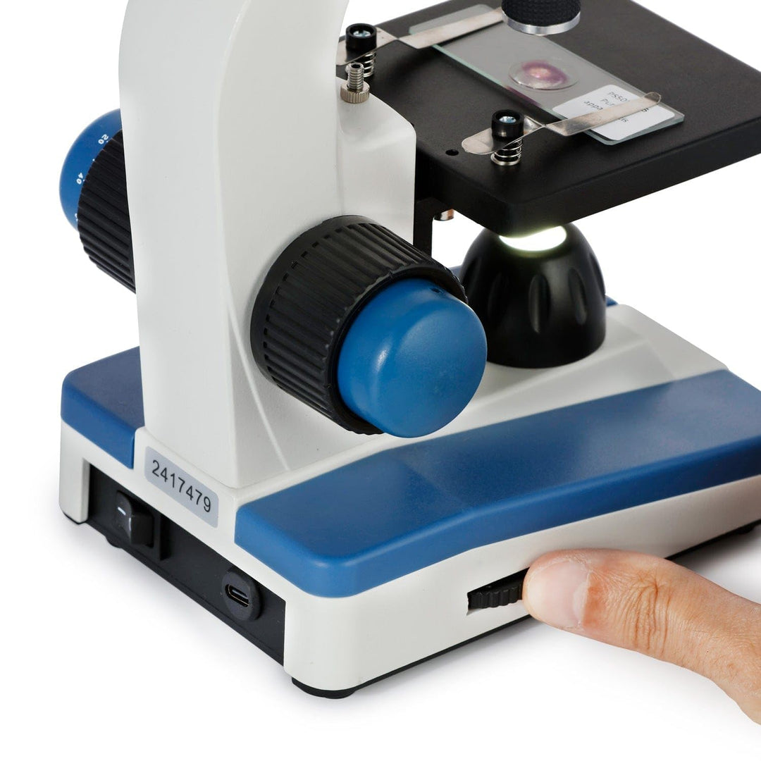 AmScope M150C-PS25 Zusammengesetztes Monokularmikroskop, Okulare WF10x und WF25x, 40x-1000x-Vergröss