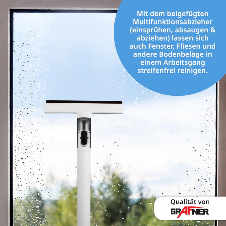 Grafner Waschsauger und Fensterreiniger mit Dual-Tank, 2 Bürsten, Fensterabzieher und Lanze, Flecken