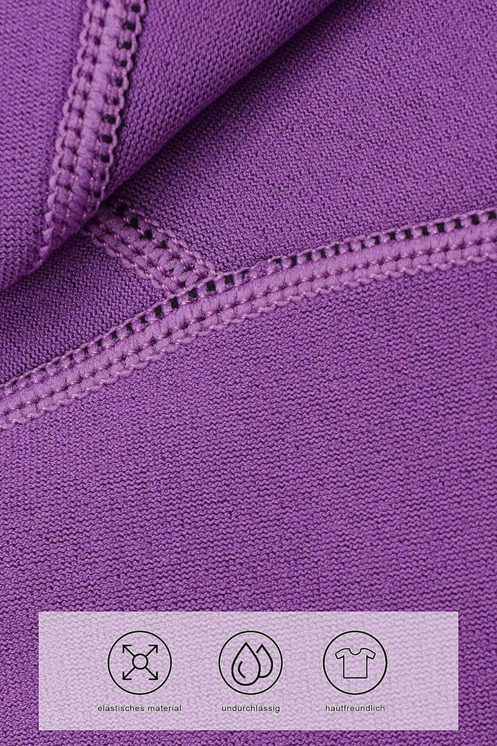 Mädchen 2.5mm Neoprenanzug Kinder Einteiler Tauchanzug Tropisch Violet Kurzarm Shorty Badeanzug Schn