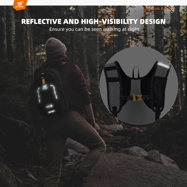 SKYSPER Wanderrucksack 15L Rucksack Herren Klein Tagesrucksack Leichter Trekkingrucksack für Wandern