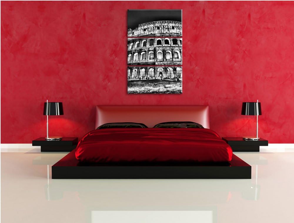 Pixxprint Colosseum in Rom Italien Italy als Leinwandbild/Grösse: 3 Teilig (120x80) cm/Wandbild/Kuns