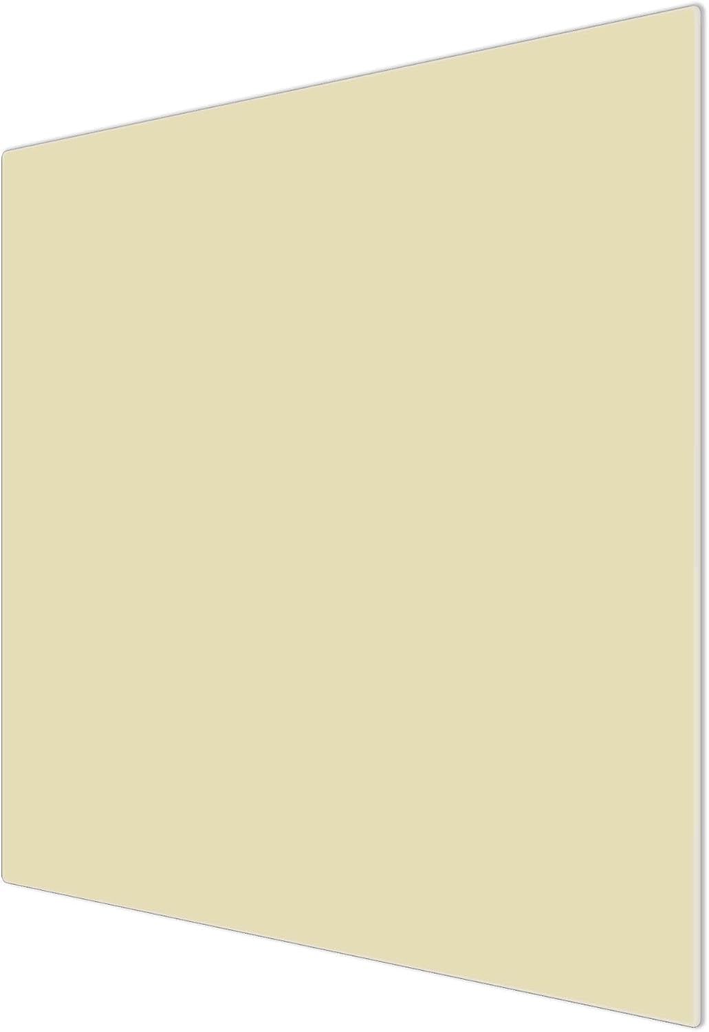 banjado® Herdabdeckplatte Glas 1-teilig/Schneidebrett Herdabdeckung mit Motiv Beige/Herdabdeckplatte