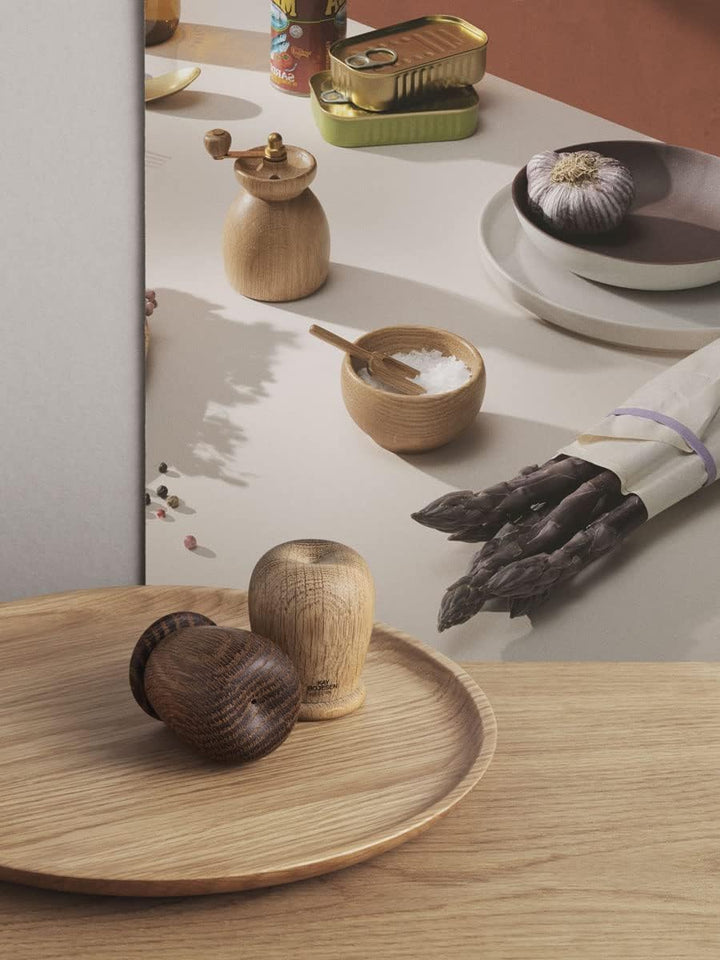 Kay Bojesen Salz- und Pfefferstreuer-Set H6 cm Menageri organische Form, Holz