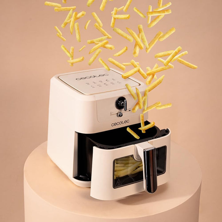 Cecotec Heissluftfritteuse ohne Öl 5 L mit Air Fryer Cecofry Antique 5000 Window. 1500 W, Digital, 5