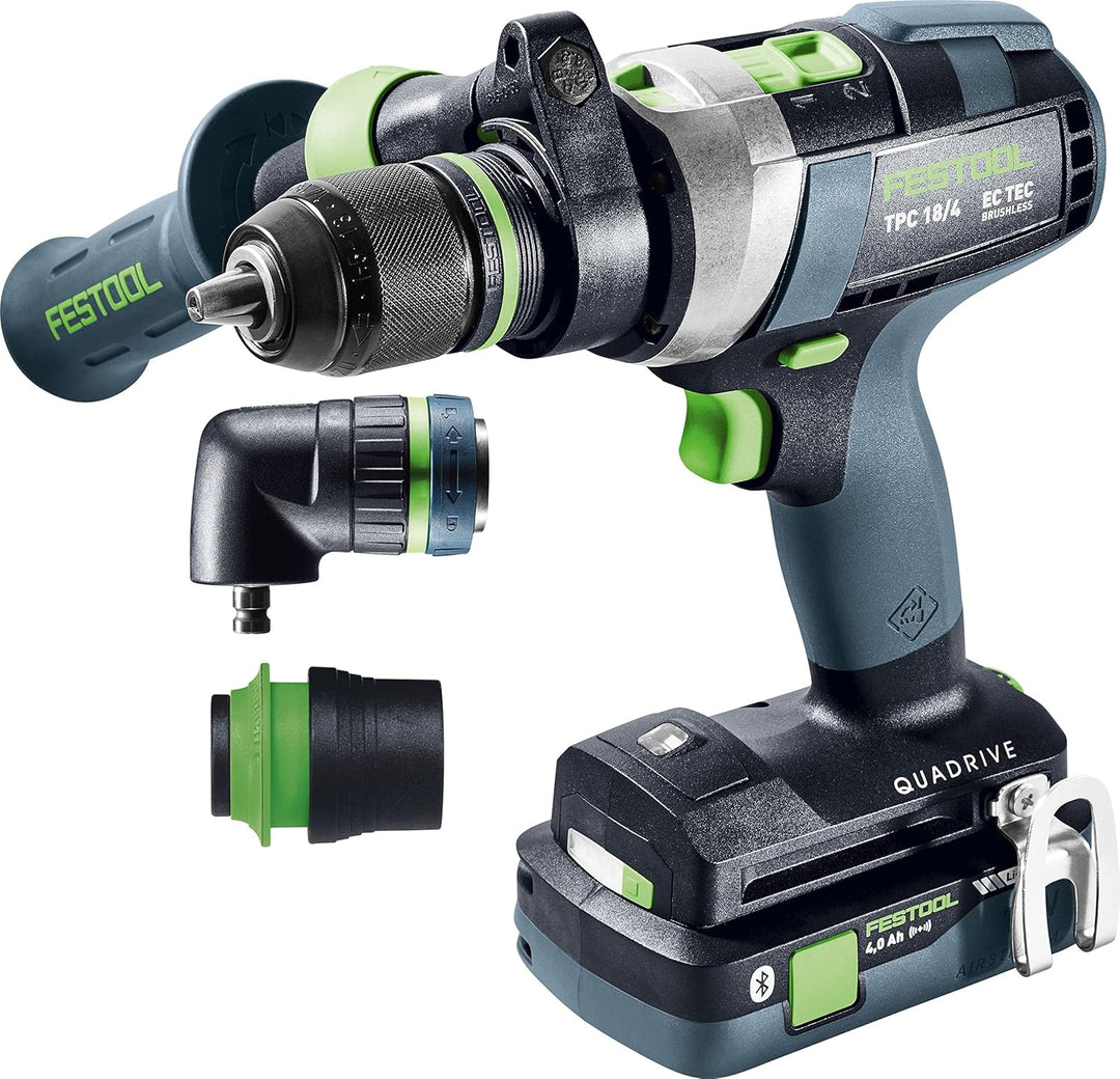 Festool Akku-Schlagbohrschrauber TPC 18/4 5,2/4,0 I-Set QUADRIVE (mit Akkupacks, Schnellladegerät, W