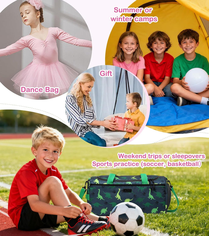 Reisetasche Kinder, VASCHY Wasserabweisend Über Nacht Wochenendtasche Schuhfach Nasstasche für Mädch